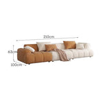 LUXORA S1002 Suede Faux 210cm Solid Wood Length Sofa Fabric Frame