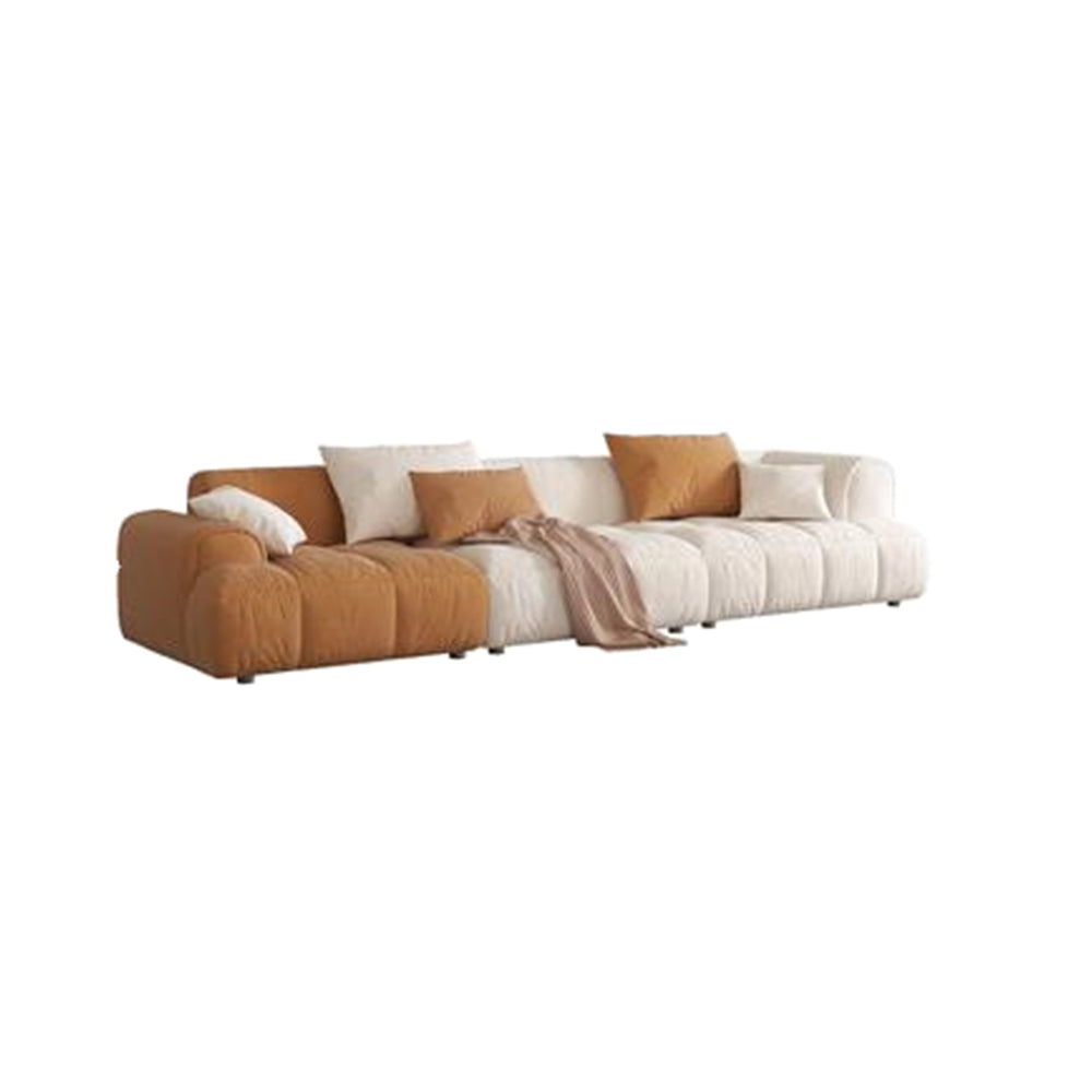 LUXORA S1002 Suede Faux 210cm Solid Wood Length Sofa Fabric Frame