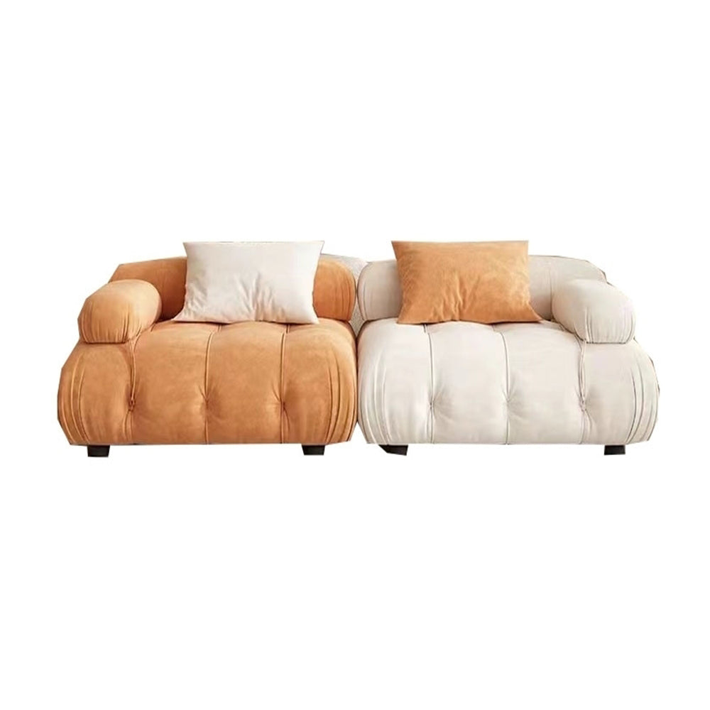 LUXORA S1009 Length Fabric Sofa Wood 190cm Microfiber Solid Leather Frame