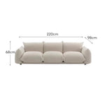LUXORA S1029 Sofa 220cm Solid Tech Fabric Wood Length Frame