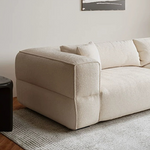 LUXORA S1046 Fleece Fabric Teddy Solid Length Sofa 210cm Wood Frame