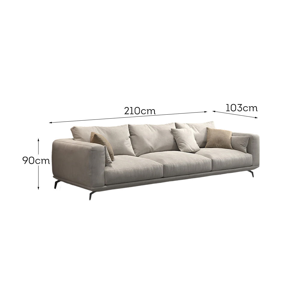 LUXORA S1047 Tech Sofa Length 210cm Fabric Solid Wood Frame