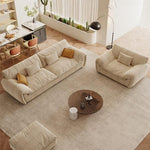 LUXORA S1056 Fabric Solid Faux Length Wood Suede Sofa 180/220cm Frame
