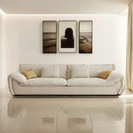 LUXORA S1056 Fabric Solid Faux Length Wood Suede Sofa 180/220cm Frame