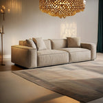 LUXORA S1064 Fabric Sofa Length Wood Leather Solid Microfiber 180/220cm Frame