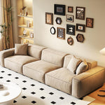 LUXORA S1064 Fabric Sofa Length Wood Leather Solid Microfiber 180/220cm Frame
