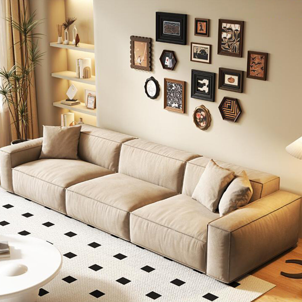 LUXORA S1064 Fabric Sofa Length Wood Leather Solid Microfiber 180/220cm Frame
