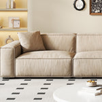 LUXORA S1064 Fabric Sofa Length Wood Leather Solid Microfiber 180/220cm Frame