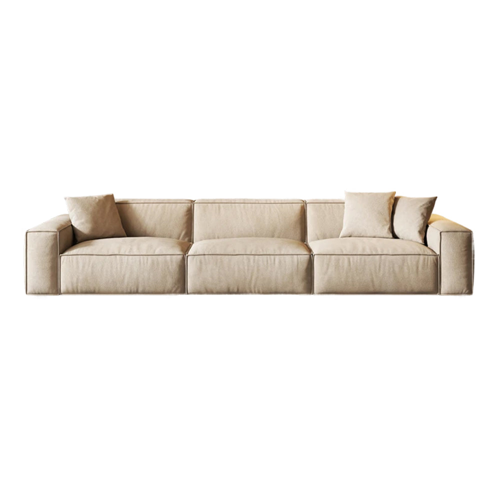 LUXORA S1064 Fabric Sofa Length Wood Leather Solid Microfiber 180/220cm Frame