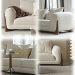 LUXORA S1095 Minimalist Modern 170-220cm Sofa Teddy Style Fabric