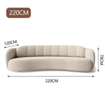 LUXORA S1141 Style Minimalist High-Tech Sofa Fashionable Wood 220cm Solid Fabric