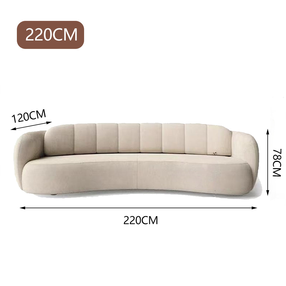 LUXORA S1141 Style Minimalist High-Tech Sofa Fashionable Wood 220cm Solid Fabric