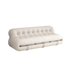 LUXORA S1167 175/215cm Length Fabric Solid Sofa Fleece Wood Lamb Frame