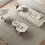 LUXORA S1169 Solid Fabric Leather Wood Length 180/210cm Sofa Microfiber Frame