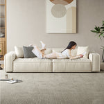 LUXORA S1169 Solid Fabric Leather Wood Length 180/210cm Sofa Microfiber Frame