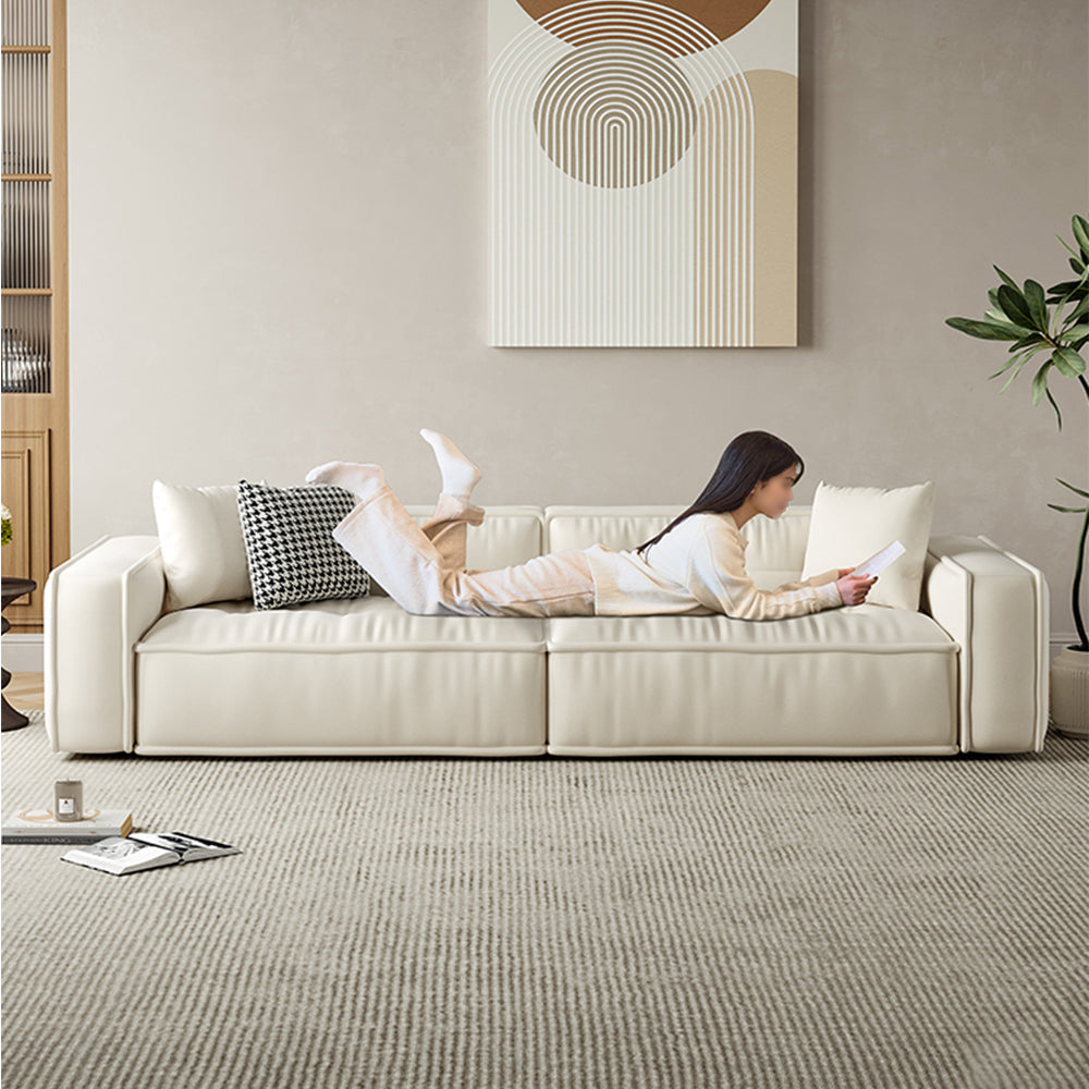 LUXORA S1169 Solid Fabric Leather Wood Length 180/210cm Sofa Microfiber Frame