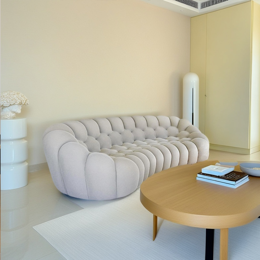 LUXORA S1175 Curved Fabric 3D Shell 200/250CM Sofa