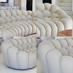 LUXORA S1175 Curved Fabric 3D Shell 200/250CM Sofa