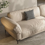 LUXORA S1198 Solid Length Leather Microfiber 186/226cm Fabric Sofa Wood Frame