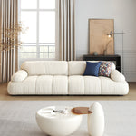 LUXORA S1199 Wood Solid Fabric Sofa Length 230cm Microfiber Leather Frame