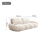 LUXORA S1200 170/210cm Wood Sofa Solid Microfiber Fabric Length Leather Frame