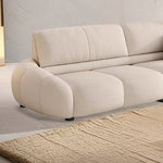 LUXORA S1200 170/210cm Wood Sofa Solid Microfiber Fabric Length Leather Frame