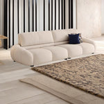 LUXORA S1200 170/210cm Wood Sofa Solid Microfiber Fabric Length Leather Frame