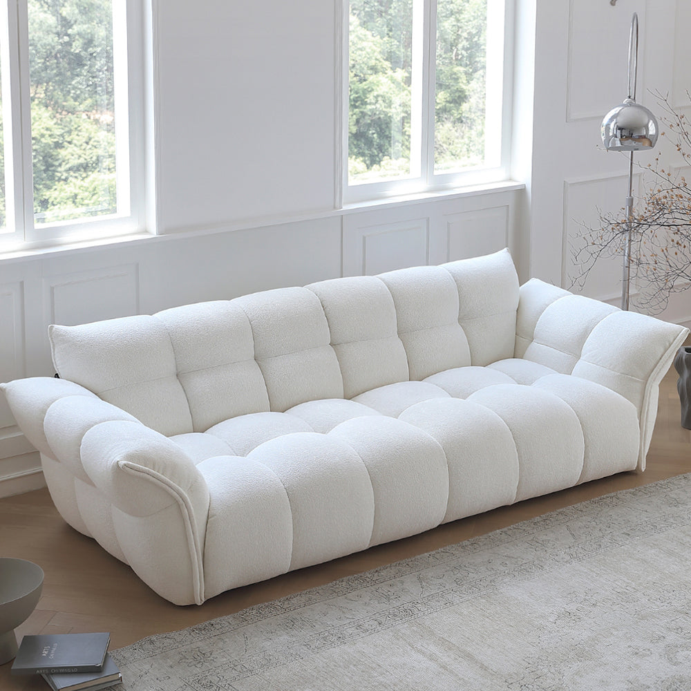 LUXORA S1209 228/248cm Matte Wood Length Solid Fabric Sofa Frame