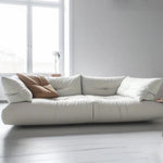LUXORA S1226 Fabric Leather 220cm Microfiber Sofa Solid Length Wood Frame