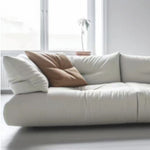 LUXORA S1226 Fabric Leather 220cm Microfiber Sofa Solid Length Wood Frame