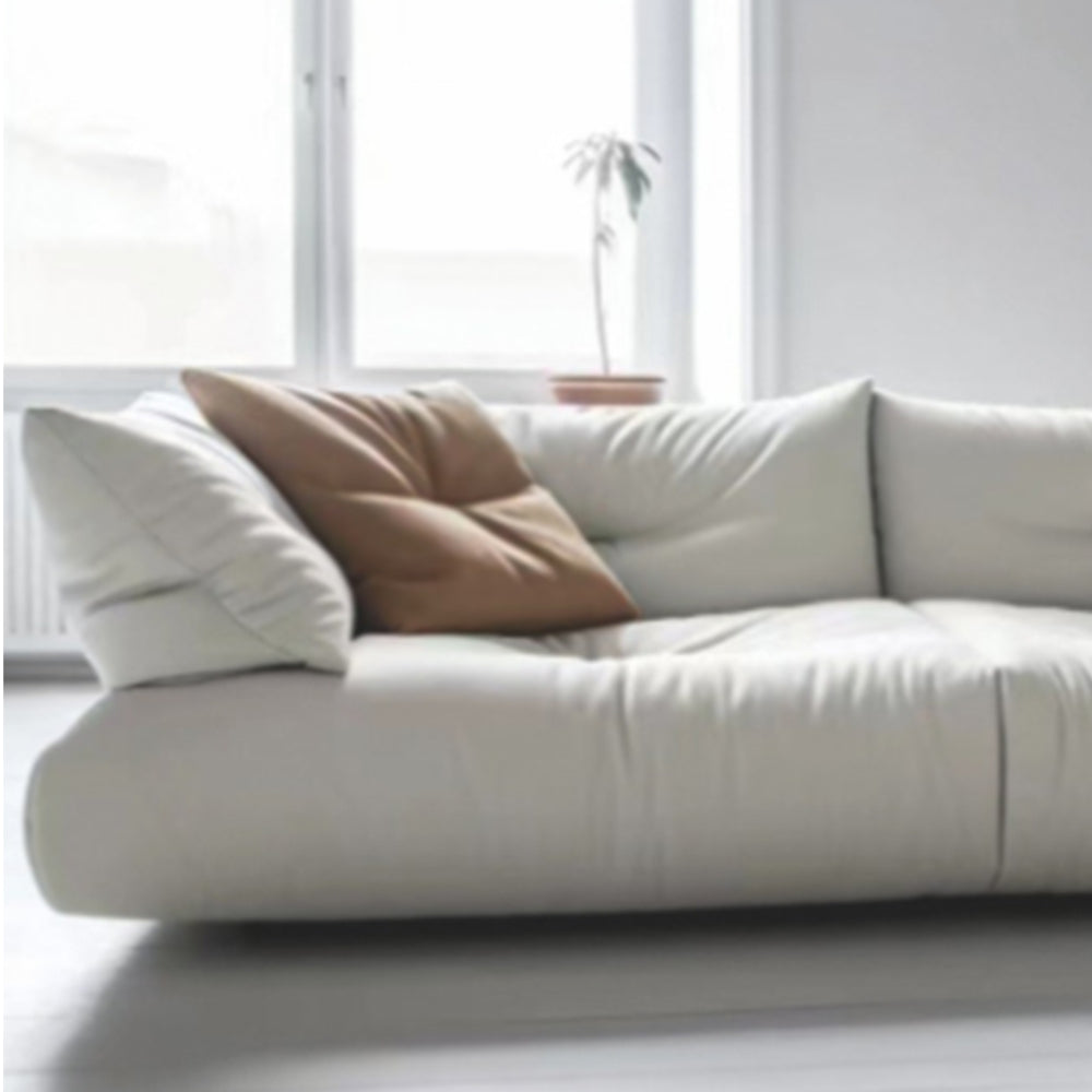 LUXORA S1226 Fabric Leather 220cm Microfiber Sofa Solid Length Wood Frame