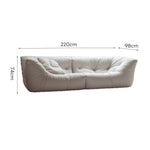 LUXORA S1227 220cm Fabric Solid Tech Length Sofa Wood Frame