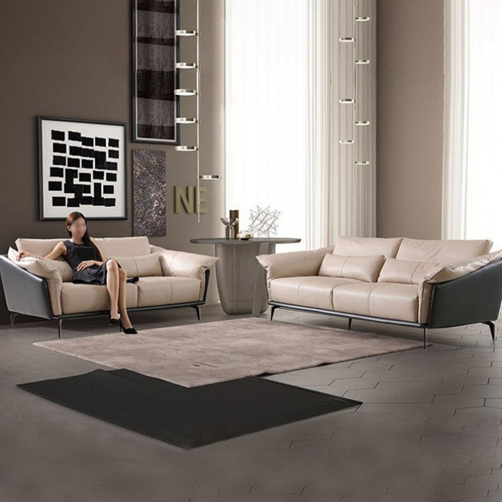 LUXORA S1235 Fabric Leather 210CM Microfiber Wood Solid Length Sofa Frame