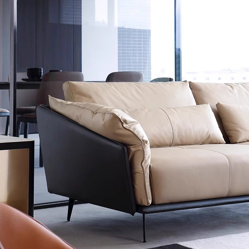 LUXORA S1235 Fabric Leather 210CM Microfiber Wood Solid Length Sofa Frame