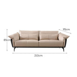 LUXORA S1235 Fabric Leather 210CM Microfiber Wood Solid Length Sofa Frame