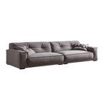 LUXORA S1243 220cm Microfiber Length Wood Solid Leather Fabric Sofa Frame