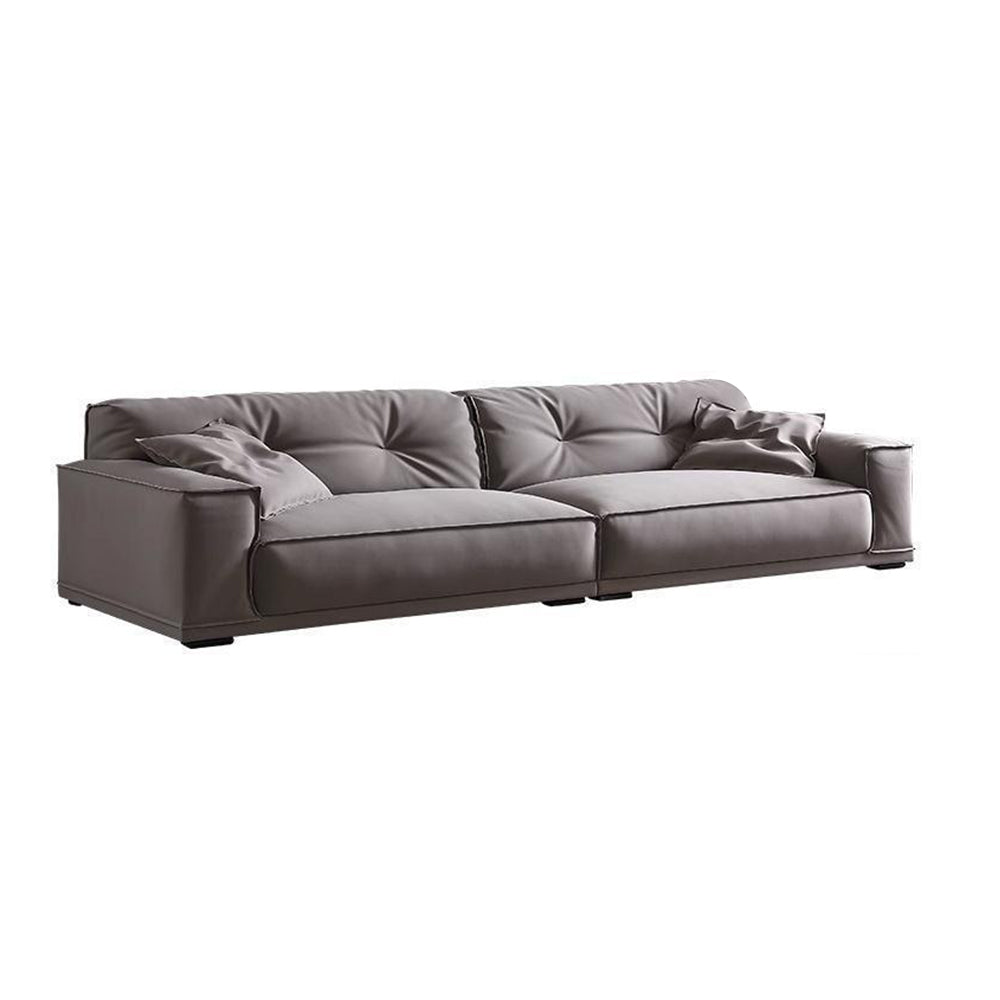 LUXORA S1243 220cm Microfiber Length Wood Solid Leather Fabric Sofa Frame