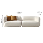 LUXORA S1248 Sofa Solid 220cm Length Wood Fabric Tech Frame