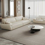 LUXORA S1255 Wood Sofa Length Fabric Leather 225cm Microfiber Solid Frame