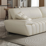 LUXORA S1255 Wood Sofa Length Fabric Leather 225cm Microfiber Solid Frame