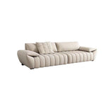 LUXORA S1255 Wood Sofa Length Fabric Leather 225cm Microfiber Solid Frame