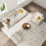 LUXORA S1268 Minimalist Style 180-220cm Solid Wood Fashionable Sofa High-Tech Fabric