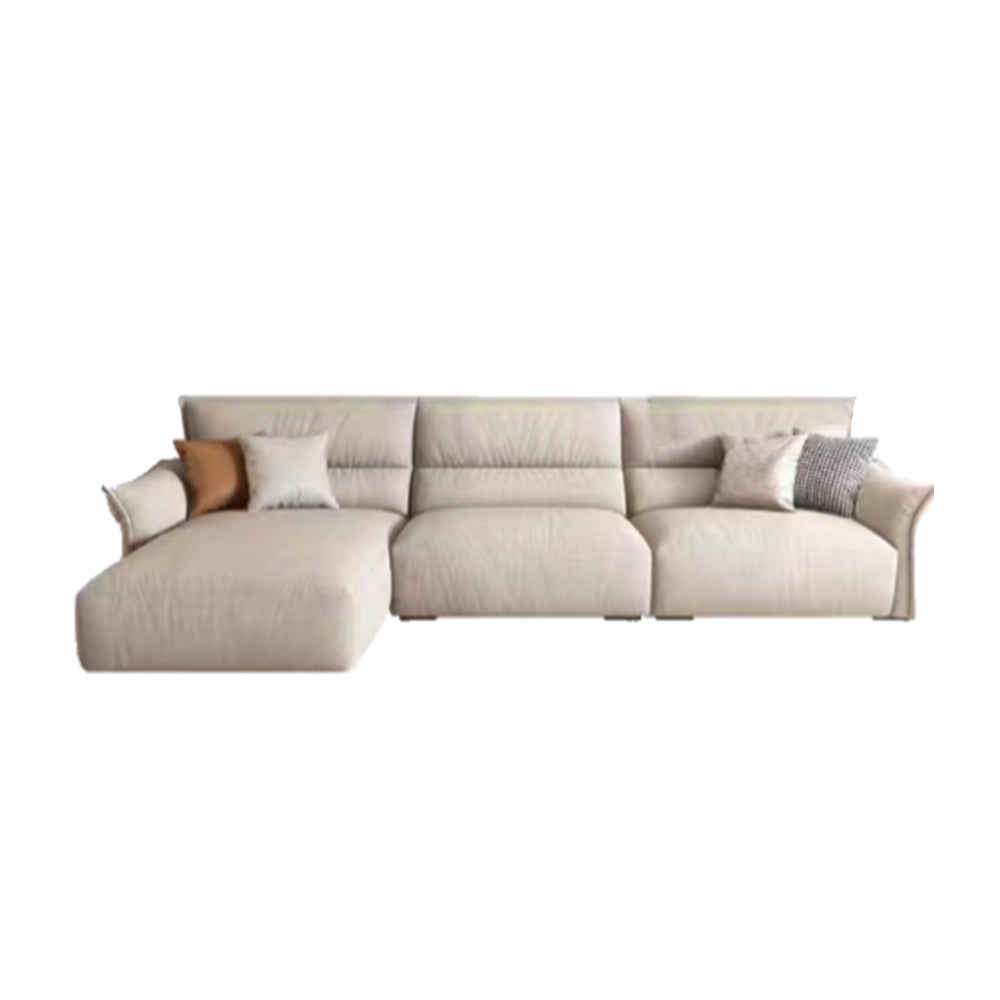 LUXORA S1276 285CM Wood Solid Leather Microfiber Fabric Length Sofa Frame