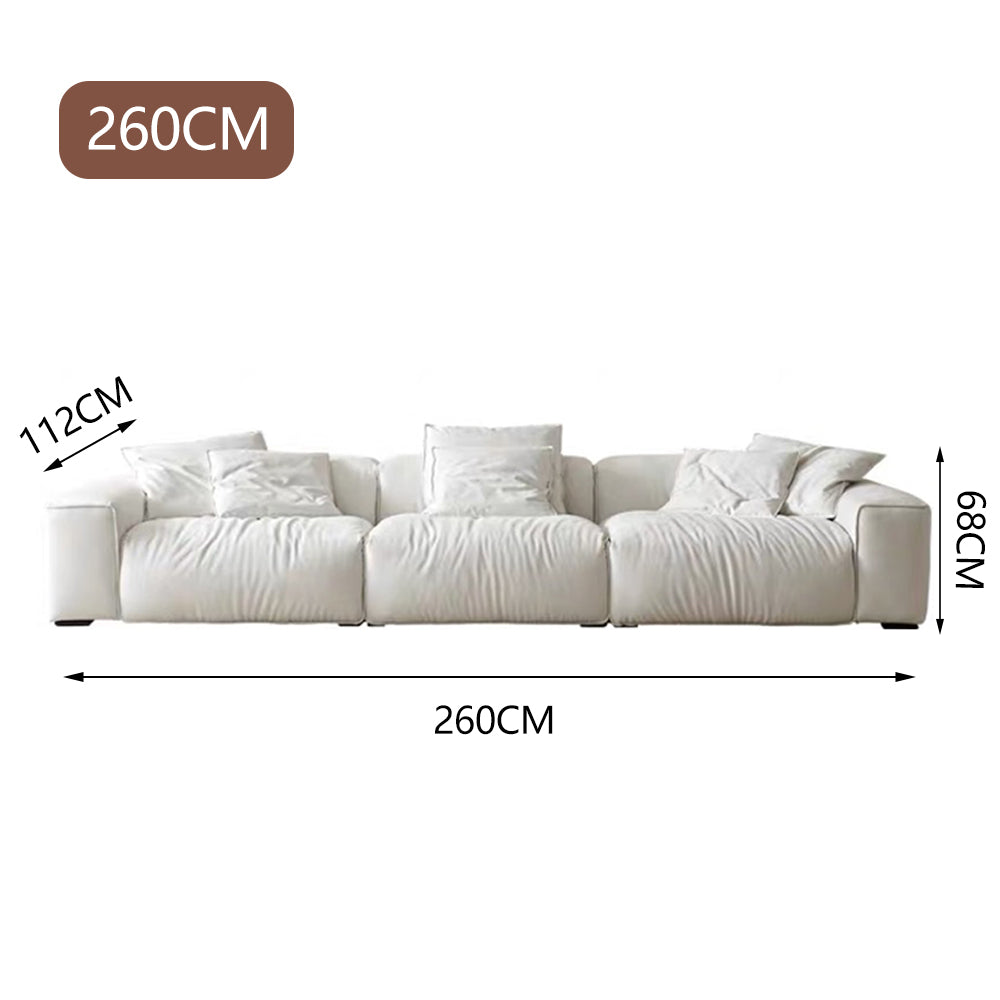 LUXORA S1282 Fashionable Solid Sofa Minimalist Wood Style 260-280cm High-Tech Fabric