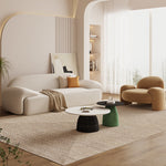 LUXORA S1285 Solid Style High-Tech Sofa Minimalist Fashionable Wood 210cm Fabric