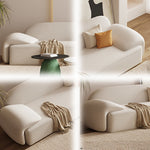 LUXORA S1285 Solid Style High-Tech Sofa Minimalist Fashionable Wood 210cm Fabric