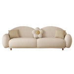 LUXORA S1286 Minimalist Style Solid Teddy Wood 230cm Sofa Fashionable Fabric