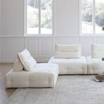 LUXORA S1298 Tech Fabric 105/120cm Length Sofa Solid Wood Frame