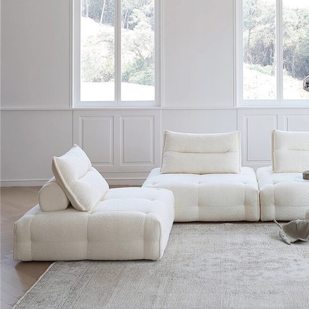 LUXORA S1298 Tech Fabric 105/120cm Length Sofa Solid Wood Frame