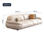 LUXORA S1305 Solid 220/250cm Microfiber Sofa Fabric Wood Length Leather Frame